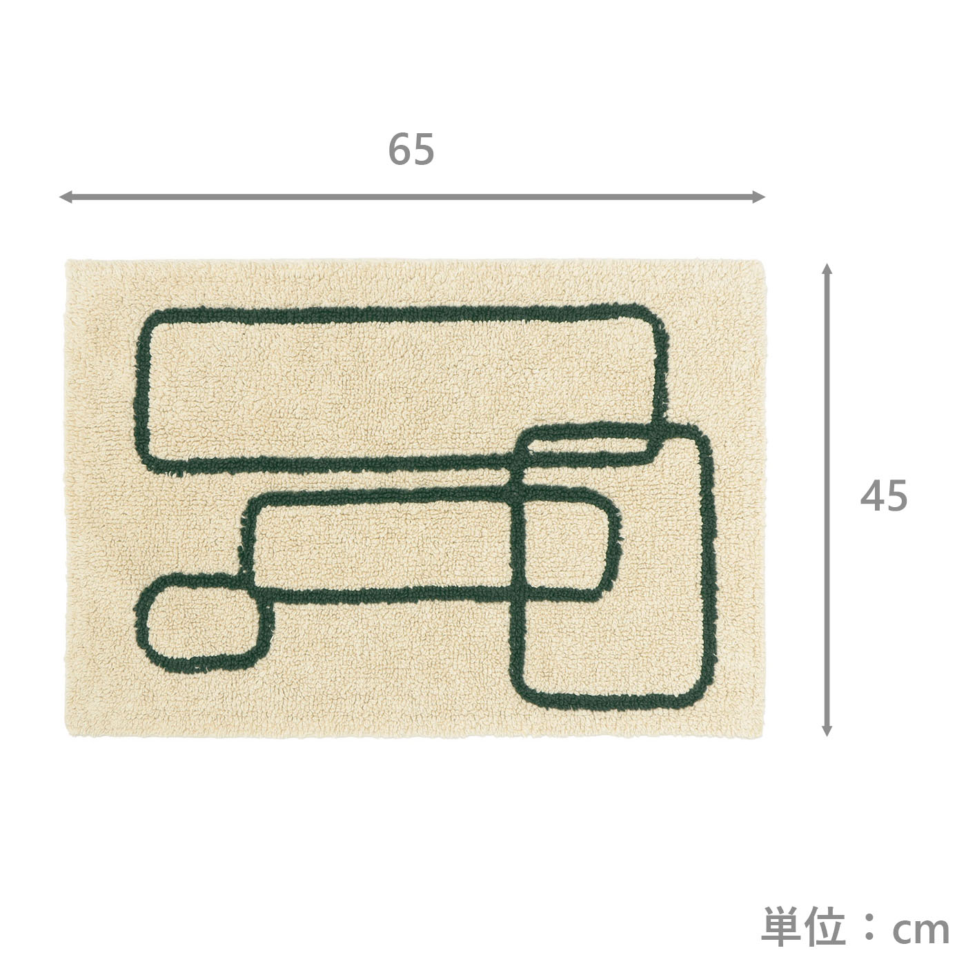 バスマット　ドゥヴレ　DGY(45×65)