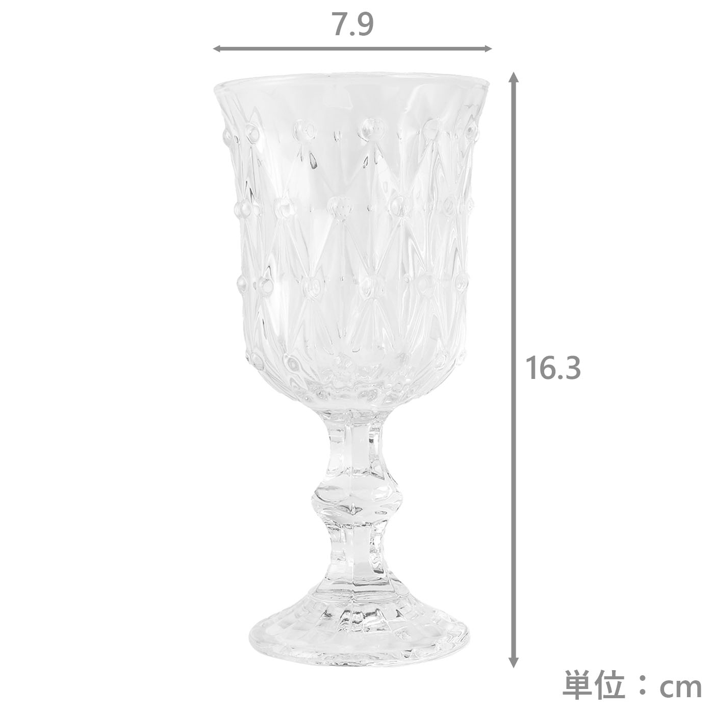 ワイングラス200ml　ドロップ　CL