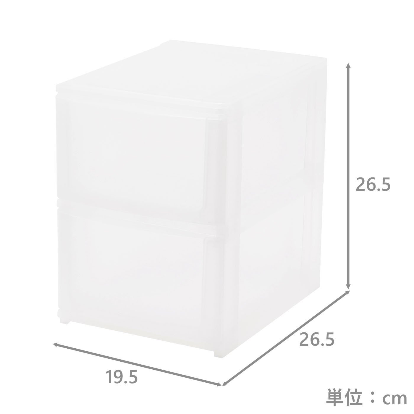 A5小物収納　ポスデコ　A5　深2段　CL