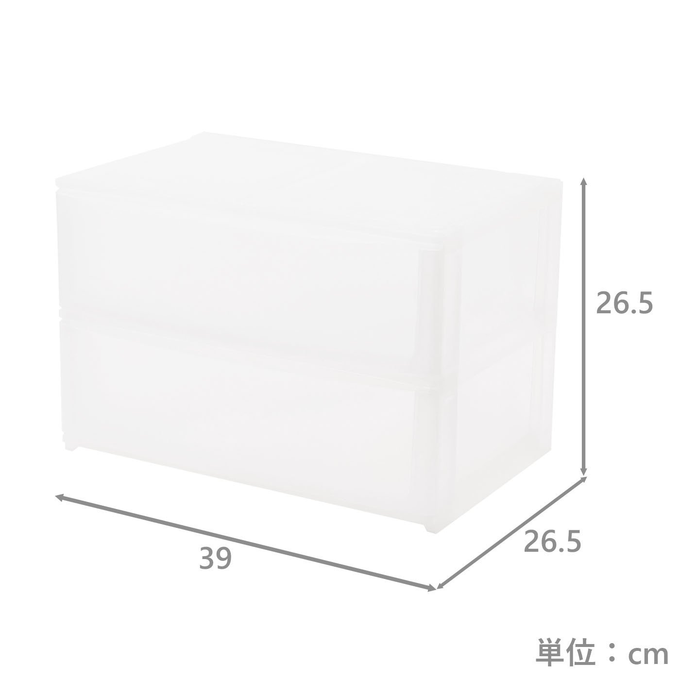 ワイド小物収納　ポスデコ　W　深2段　CL