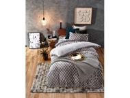 毛布兼用暖か掛カバー チェッカー GY(シングル)