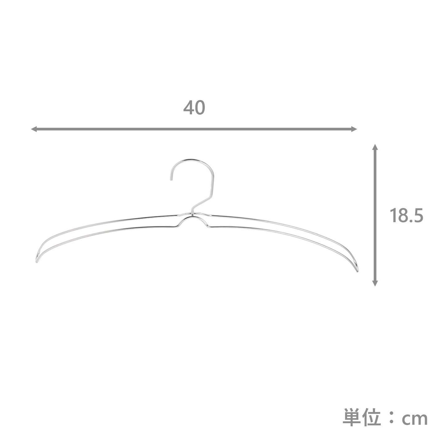 乾きやすい オールステンレスハンガー3本組 NFOSDH