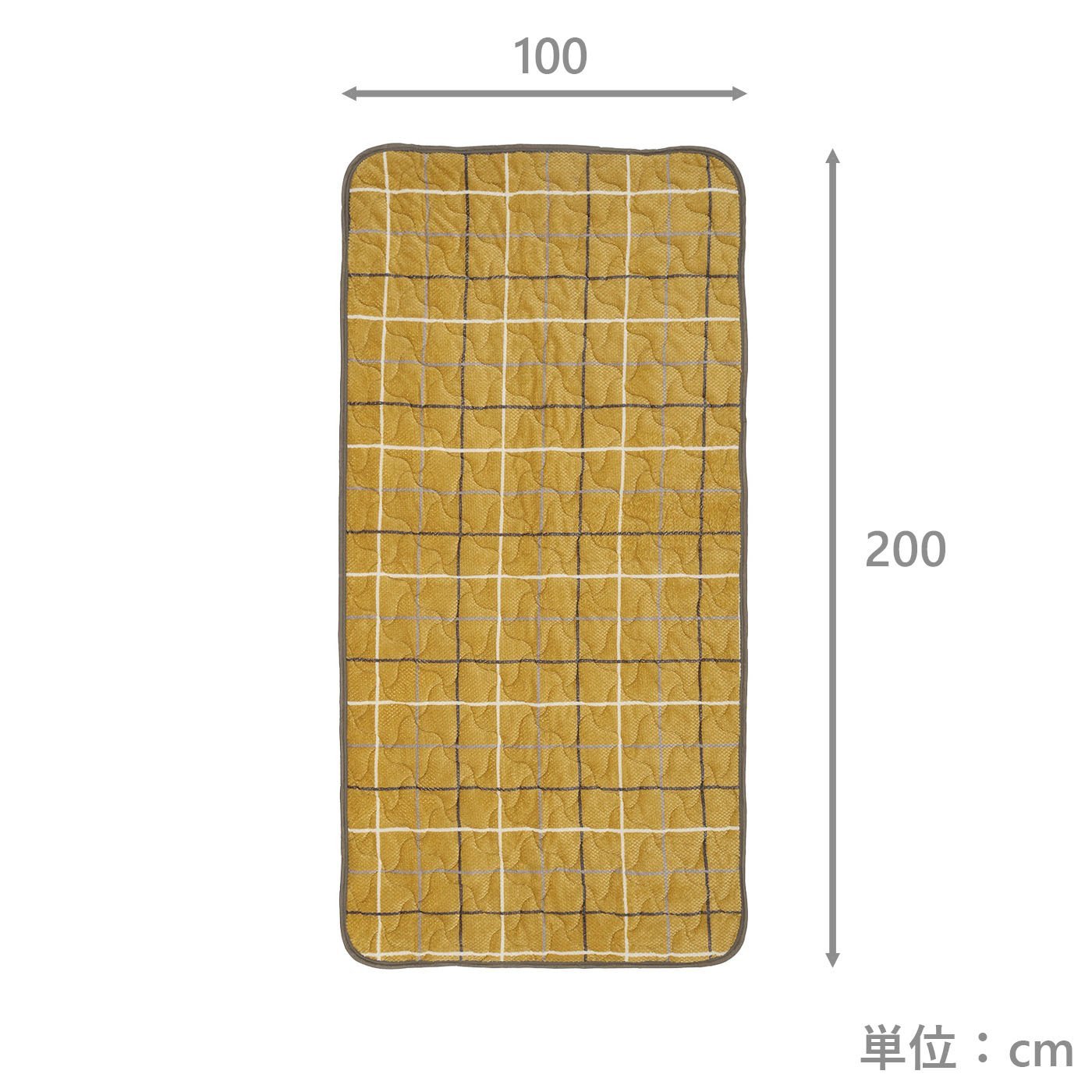敷パッド　タータン暖か　YE(シングル)